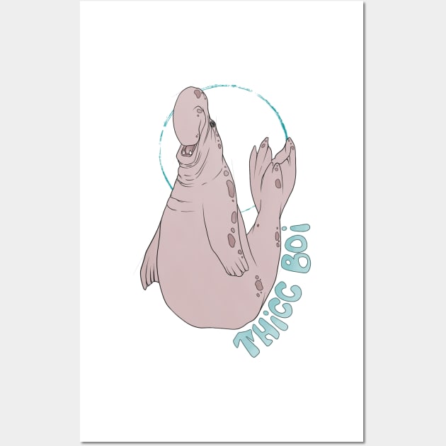 Thicc Boi (Elephant Seal) Wall Art by MoanaMatron